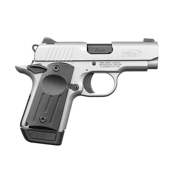 TriStar 85704 Protoge X 9MM Pistol 7+1 Silver Black Grips 3-Dot Sights - View 2