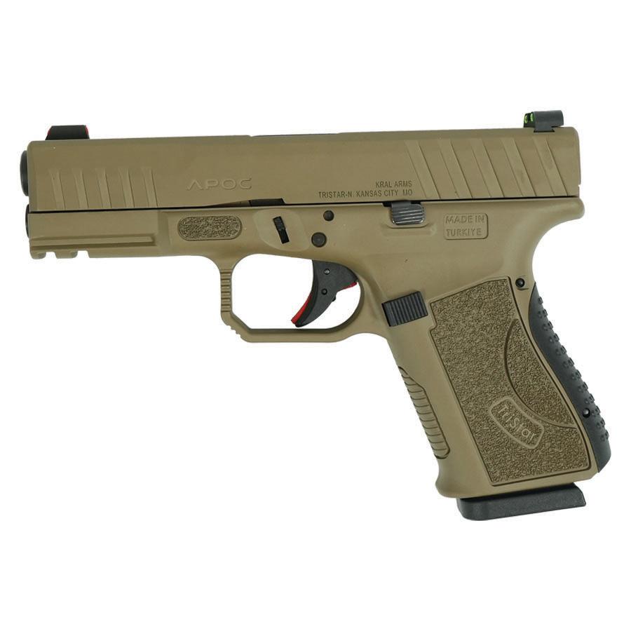 Tristar 85772 APOC 9MM Pistol 15+1 FDE Polymer Accessory Rail - View 2