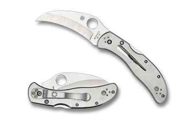 Spyderco Harpy Clipit Folding Knife 2.75in Hawkbill Blade Satin - View 2