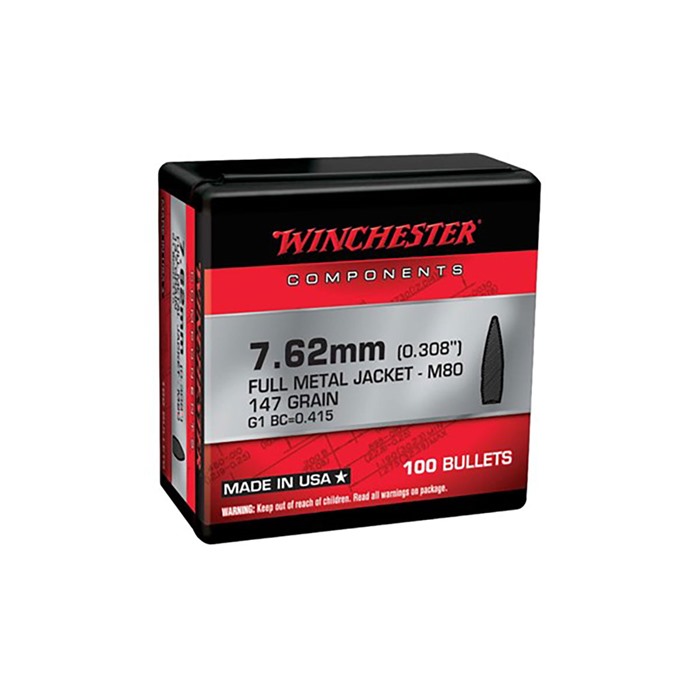 Winchester WB762147D 7.62mm 147 Grain Full Metal Jacket Boat Tail 500 Count - View 2