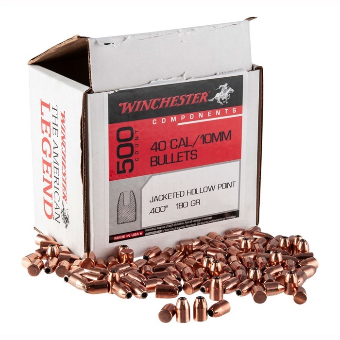 Winchester .40/10mm Caliber 180gr JHP Bullets - 500 Per Box - View 2
