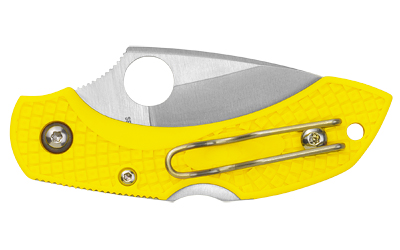 Spyderco C28PYL2 Dragonfly 2 Yellow H-1 Steel Knife - View 3