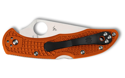 SPYDERCO Delica 4 Lightweight FRN Orange Folding Knife (C11FPOR) - View 3