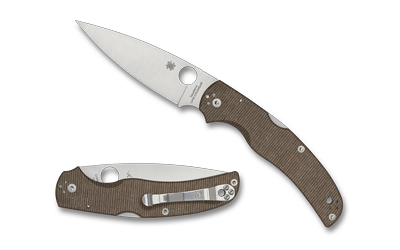 Spyderco C244MPCW Native Chief Brown Canvas Micarta CPM CRU-WEAR Knife - View 2