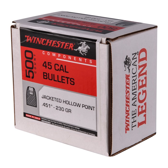 Winchester WB45HP230D .45 Caliber 230 Grain JHP 500 Per Box - View 2