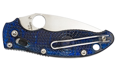 Spyderco C101PBL2 Manix 2 Trans-Blue Knife CTS-BD1 Blade - View 3