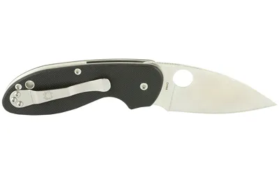 Spyderco C216GP Efficient Knife, 2.98" Plain Edge, Black G-10 Handle - View 4
