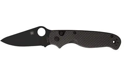 Spyderco ButtonUp Carbon Fiber Folding Knife 3.27" Clip Point Blade 7.5" - View 2