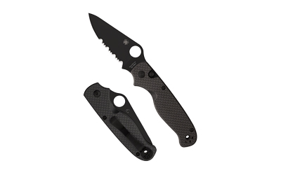Spyderco ButtonUp Carbon Fiber Folding Knife 3.27" Clip Point Blade 7.5" - View 2
