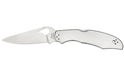 Spyderco Byrd Cara Cara2 3.75in Folding Knife Plain Edge 8Cr13MoV Satin - View 2