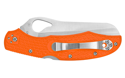Spyderco Cara Cara 2 Rescue Orange 3.88 Serrated Folding Knife - View 3