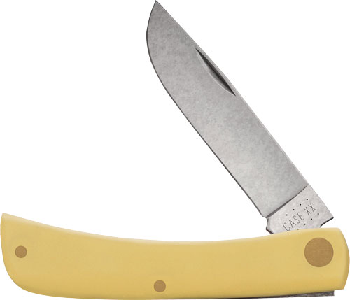 Case Cutlery Sod Buster Jr 1BL 3.625" Yellow CV Knife - View 2