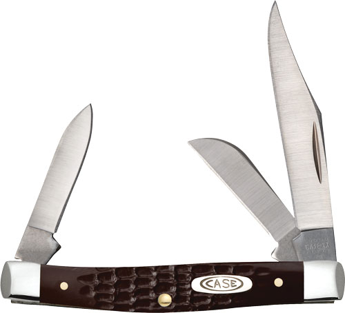Case Medium Stockman Folding Knife 3.25 in Brown Jigged Synthetic - View 2