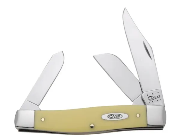 Case Cutlery Large Stockman 4.25" 3-Blade Yellow CV 00203 - View 2
