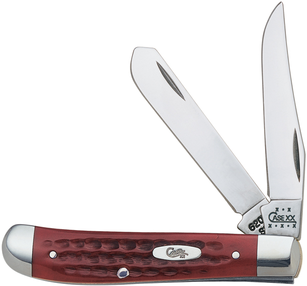 CASE CUTLERY Mini Trapper 2BLD 3.5" Red Bone Knife - View 2