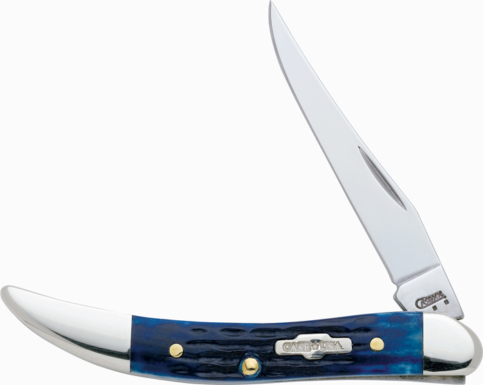 Case & Son 610096 SS Blue Bone Texas Toothpick 2.25" Clip Blade - View 2