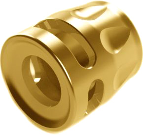 True Precision TPSMICROG Micro Compensator Gold 416R Stainless 1/2"x28 9mm - View 2