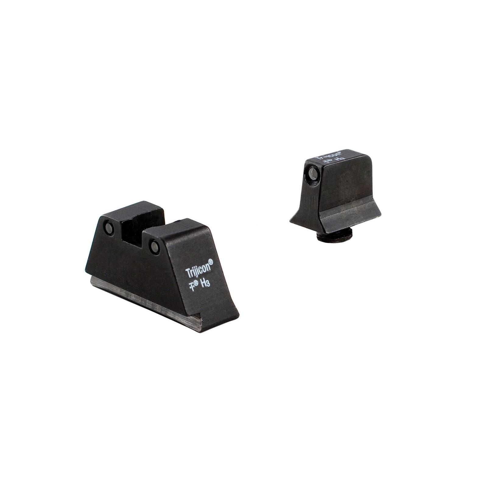 Trijicon Bright & Tough Suppressor Night Sight Set, Glock 9mm/.40, Shock-Resistant, 3-Dot Iron, Black - View 2
