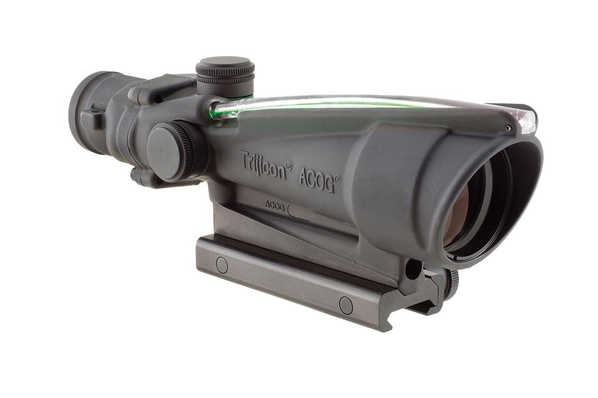 Trijicon ACOG 3.5x35 TA11H-308G Rifle Scope: Green Horseshoe Reticle, Dual Illumination, 35mm Objective, 8" Length, 14oz Weight, Fiber Optics & Tritium Source - View 2