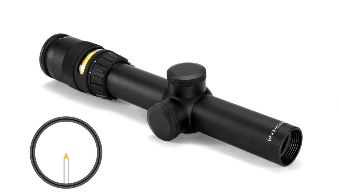 Trijicon AccuPoint 1-4x24mm Illuminated Amber Triangle Post Rifle Scope, Battery-Free, Multi-Coated Lenses, Waterproof, Fogproof, Shockproof, Aircraft-Quality Aluminum - View 2