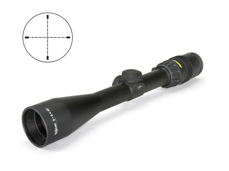 Trijicon AccuPoint TR202G 3-9x40mm Riflescope, Green Mil-Dot Crosshair, Fiber Optics & Tritium Illumination, 1" Tube, Black - View 2