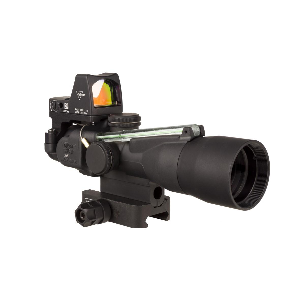 Trijicon TA33C400394 ACOG 3x30mm Green Horseshoe Dot 5.56x45mm Matte Black - View 2