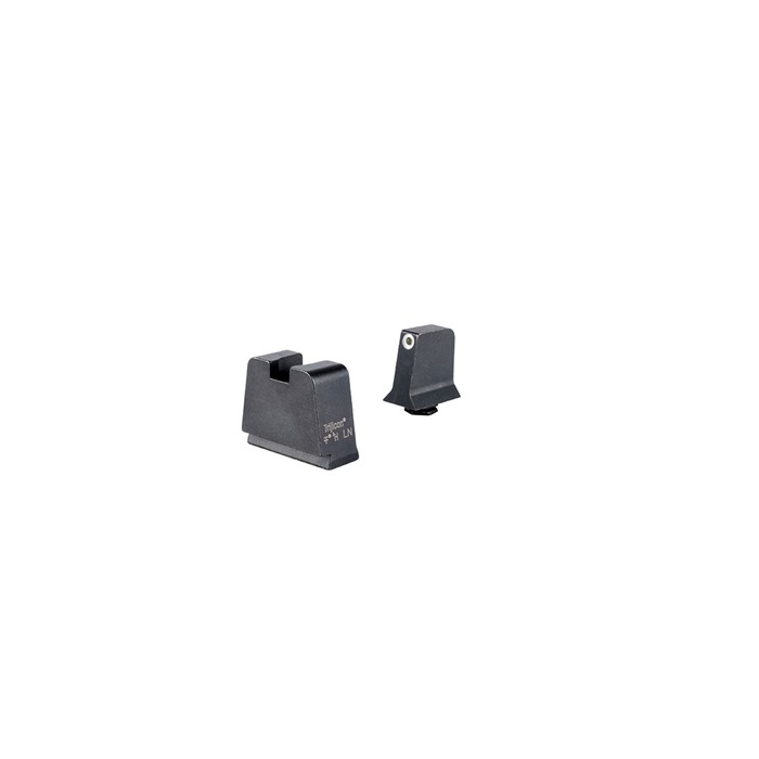 Trijicon Night Sights: Optic Height, White Front, Metal Rear, Green Lamps - Glock 42/43/43X/48 - View 2