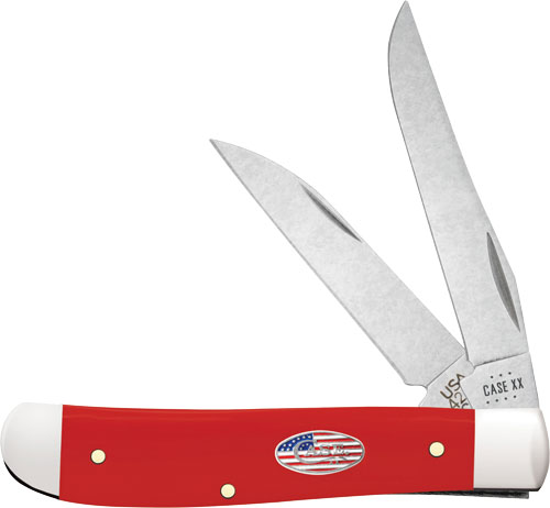CASE KNIVES AMERICAN WORKMAN RED SNYTHETIC MINI TRAPPER - View 2
