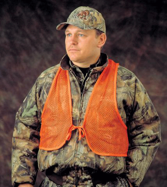 GSM HS Blaze Orange Adult Mesh Vest - Model HS-02006 - View 2