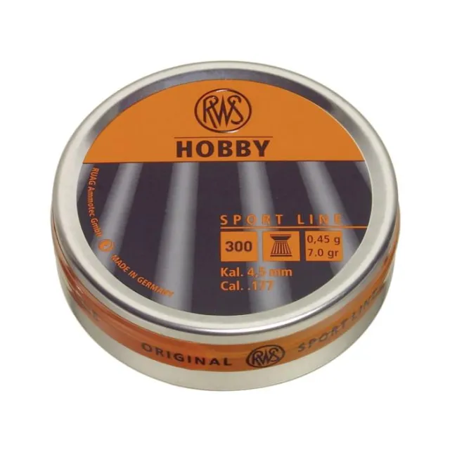Umarex USA RWS Hobby .177 Cal 7gr Wadcutter Pellets 300 Count Tin - View 2
