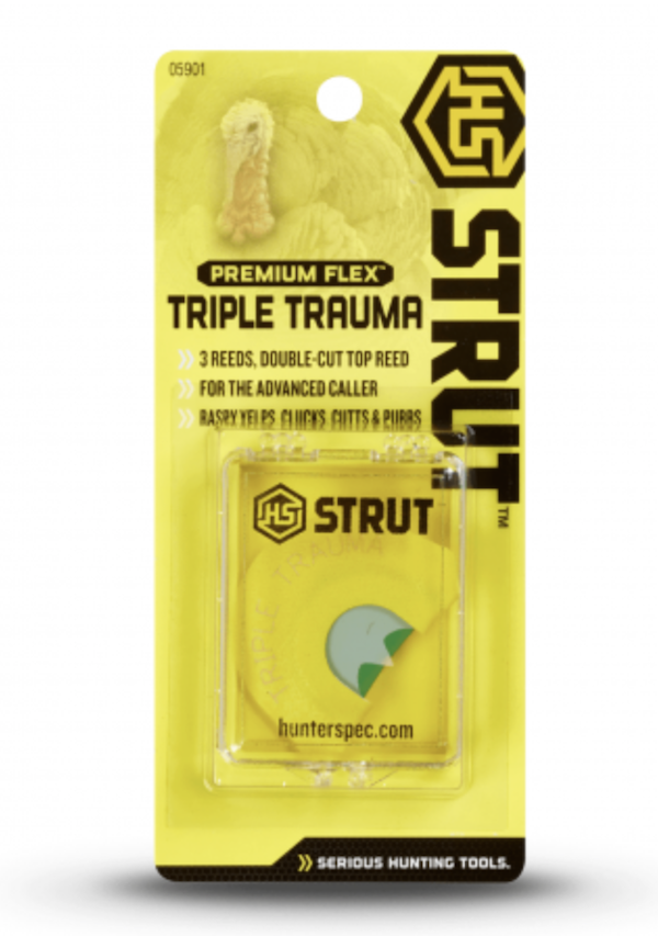 Hunters Specialties 05901 Turkey Call Infinity Latex Three Reeds Yellow - View 2