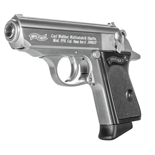 Walther Arms 4796001 PPK Pistol, .380 ACP, 6-Round, 3.3" Stainless Steel Barrel, Matte Slide, Zinc Alloy Frame, Black Polymer Grip - View 2