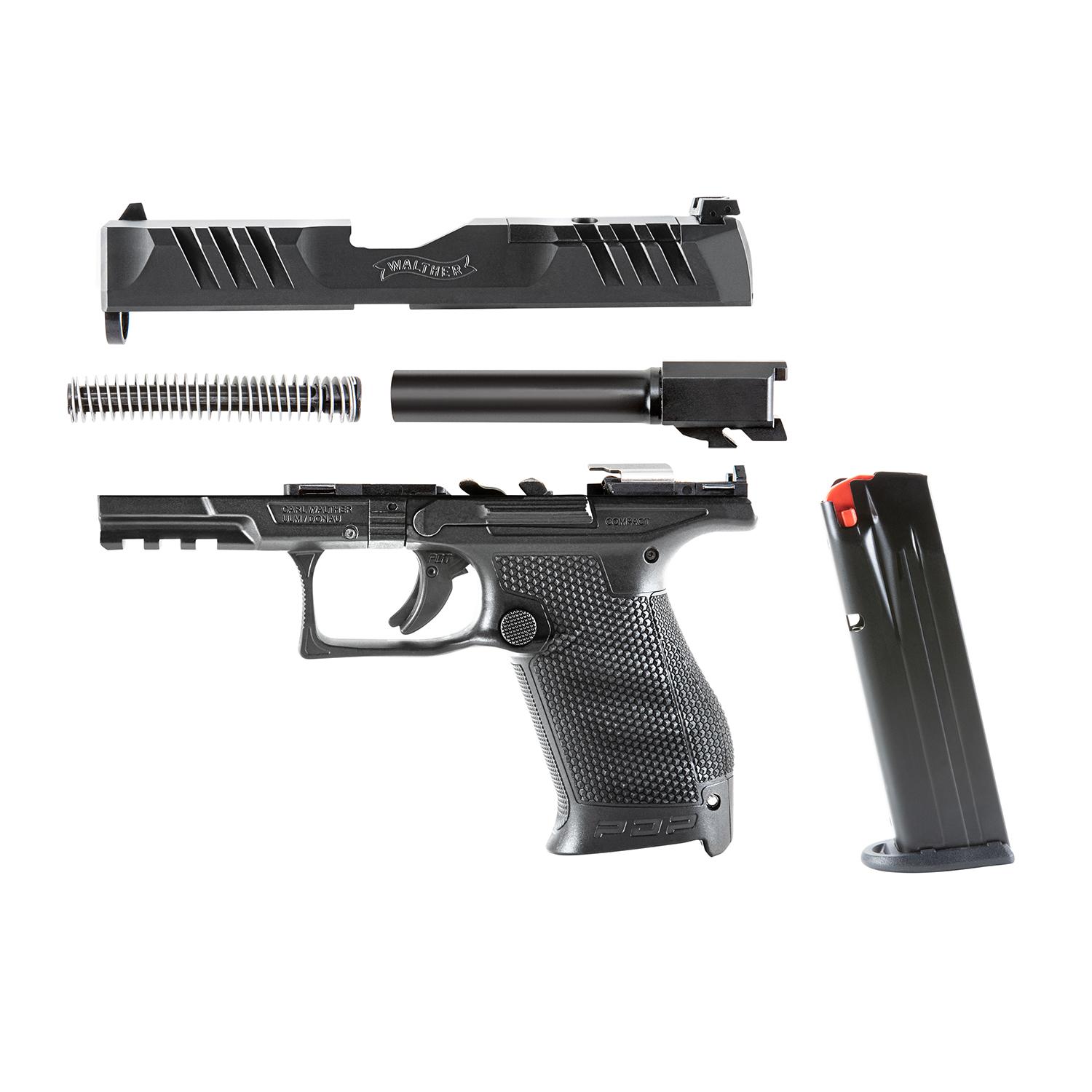 Walther PDP Compact 9mm Luger Pistol, 4" Barrel, Optics Ready, Black Steel Slide, Performance Duty Trigger, 15+1 Capacity - View 2