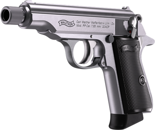 Walther Arms 4796062 PP SD 32ACP Threaded SS Black Panel Grips 2x8RD - View 2