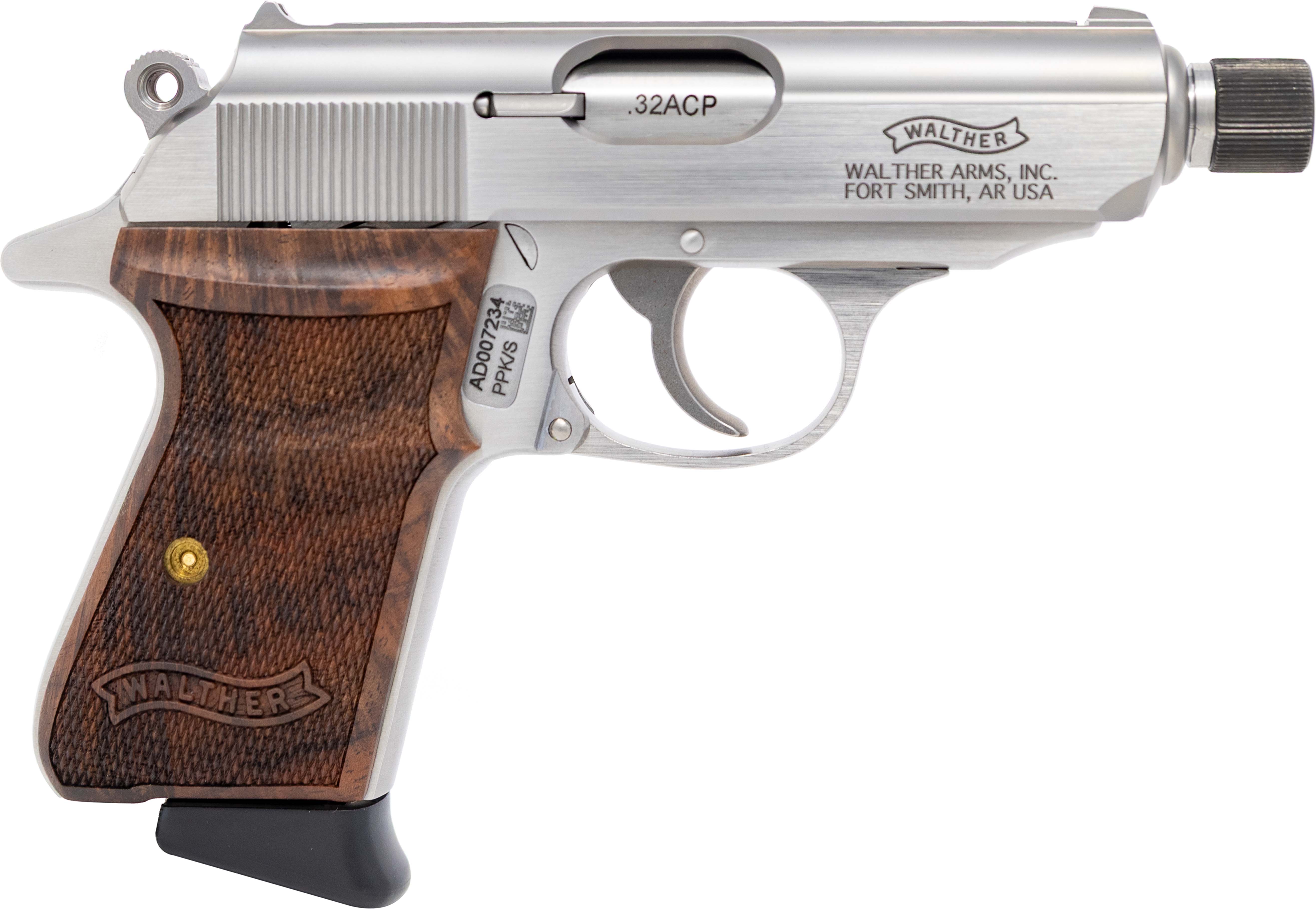 Walther PPK/S SD .32 ACP 7+1 3.3 Threaded 1/2x28 Stainless  - View 2