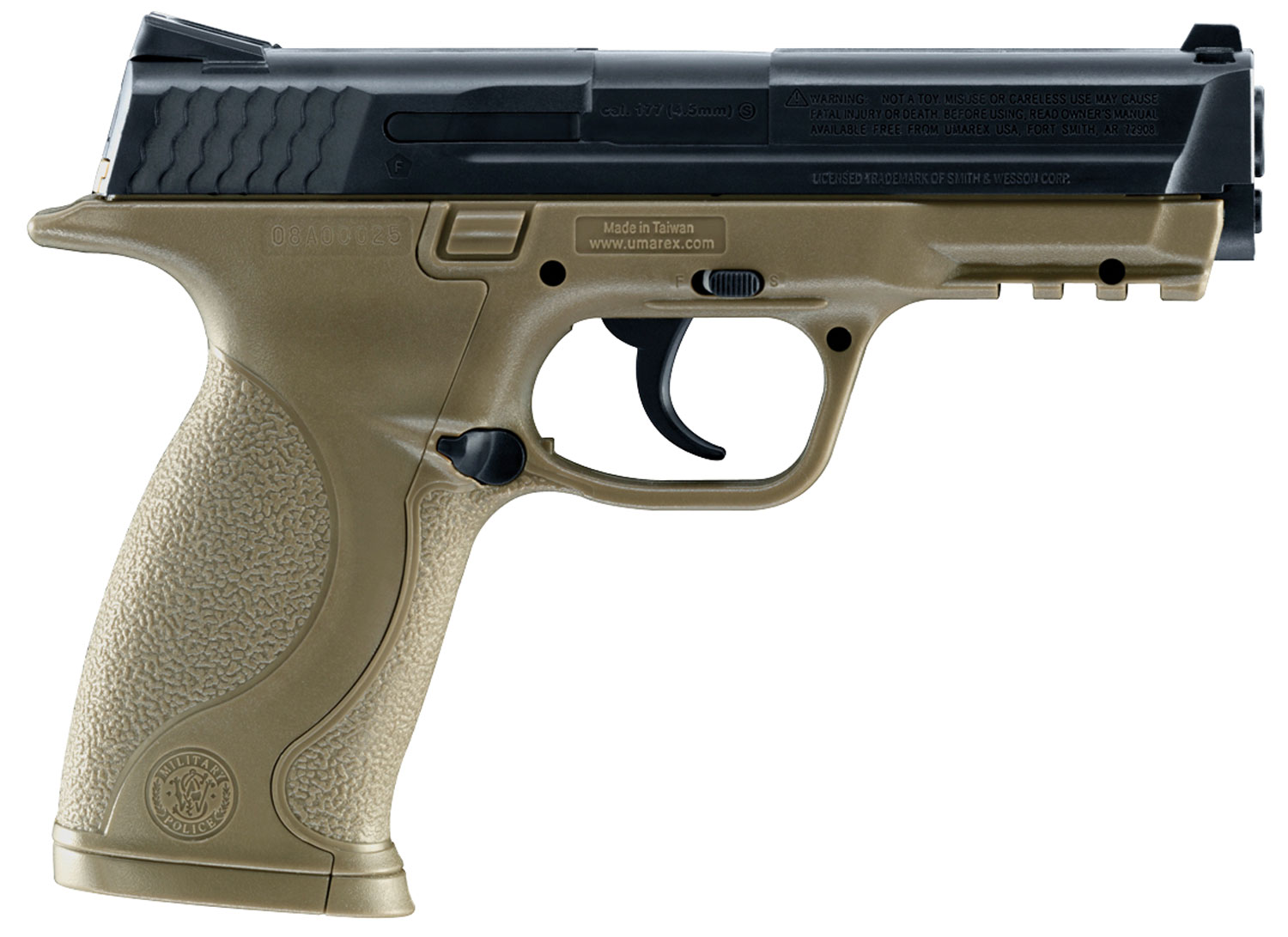Smith & Wesson M&P CO2 Air Pistol .177 4.25 in 19 Shot Double Action - View 2