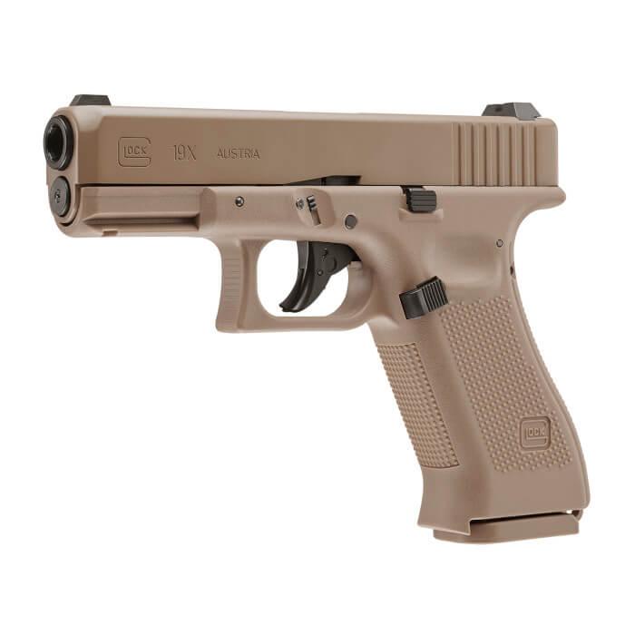 Umarex Glock 2255212 G19X CO2 Airgun, .177 BB, 18+1 Capacity, Coyote Polymer Frame, Tan Finish - View 2
