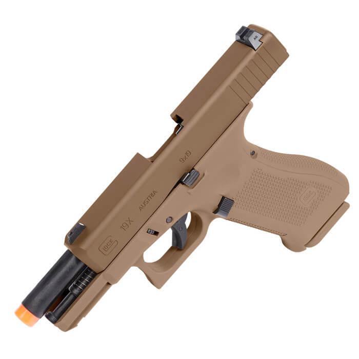 Umarex 2276328 GLOCK 19X Gen5 Blowback Airgun Pistol 6mm BB Coyote Tan - View 2