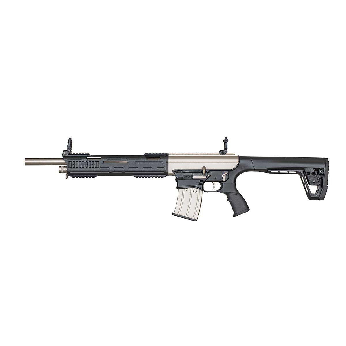 Tokarev TAR 12MP 12 Gauge Semi-Auto Shotgun: 18.5" Barrel, 3" Chamber, 5rd Magazine, AR Style Safety, Nickel Finish, Choke Tube Kit - View 2