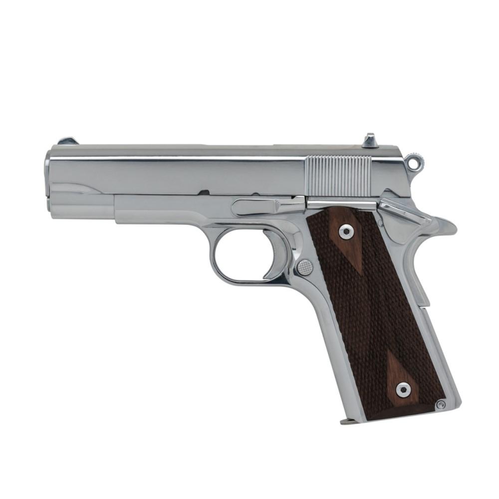 Tisas 1911 Desperado, Dual Caliber 9mm/.38 Super, 4.25" Barrel, High-Polished Chrome, Turkish Walnut Grips, Colt 70 Series Internals - View 2