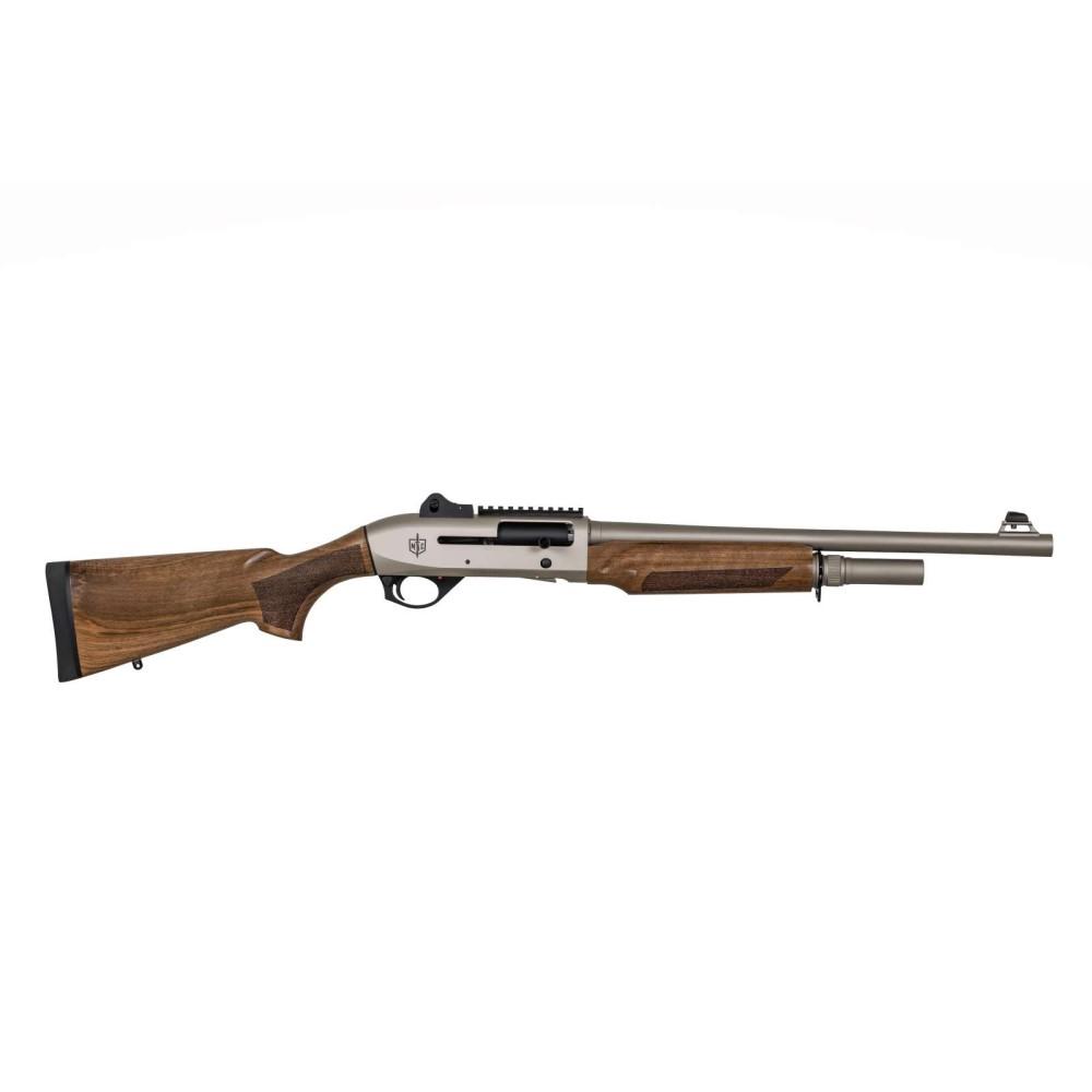 SDS 21000159 MAC2 12GA 18.5" Tactical Marine Shotgun Nickel Wood Stock - View 2