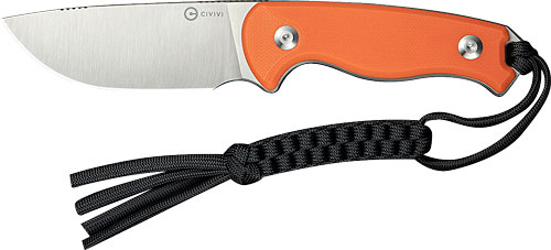Civivi C230942 TimberBark 3.2" Fixed Blade Knife Orange/Satin G10 - View 2