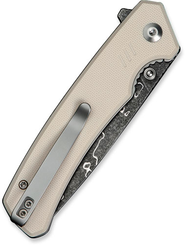 Civivi C24012DS1 Merit Knife 3.28" Ivory G10 Damascus Liner Lock - View 2