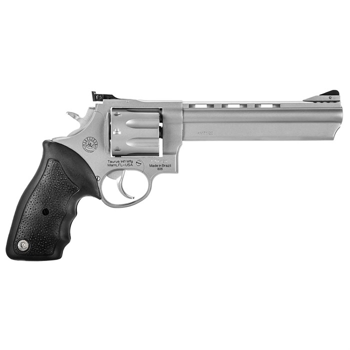 Taurus 2-608069 608 Revolver: 38 Special +P/357 Mag, 6.50" Ported Barrel, 8-Round, Matte Stainless Steel, Black Rubber Grip, Adjustable Sight - View 2