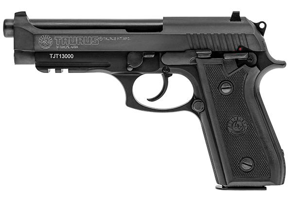 Taurus 92 9mm Black Pistol, 17+1 Capacity, 5-inch Barrel, Ambidextrous Safety, Checkered Rubber Grip - View 2
