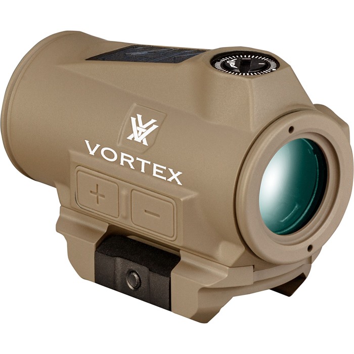 VORTEX OPTICS CF2-RD2-SLR CROSSFIRE II 2 MOA SOLAR RED DOT SIGHT TAN - View 2