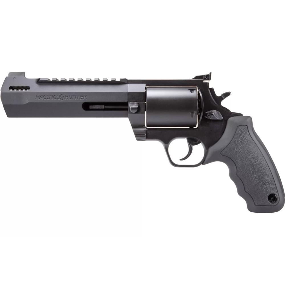 Taurus Raging Hunter 500 Revolver: 6.75" Ported Barrel, 500 S&W Magnum, 5-Round Capacity, Matte Black Finish, Cushioned Rubber Grip - View 2