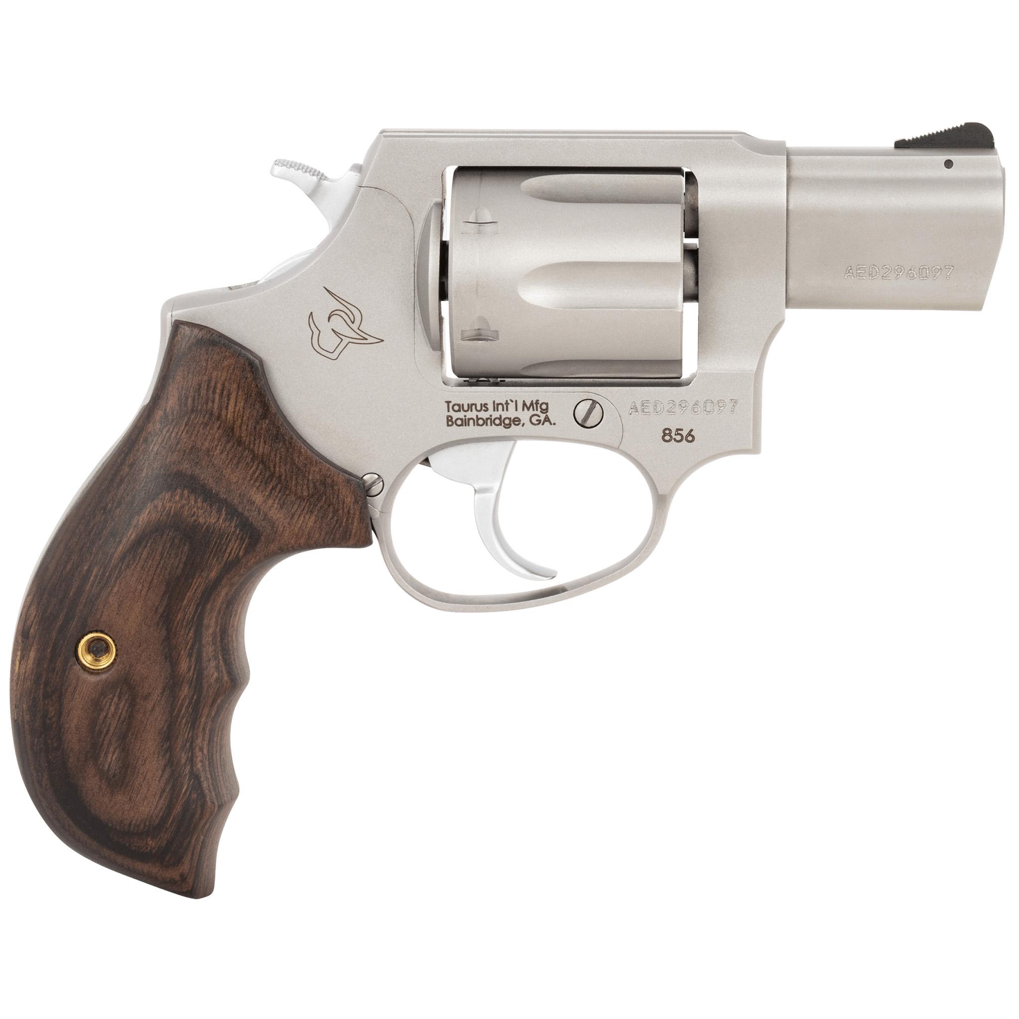 Taurus 2-856029SW Revolver: Compact, Reliable, .38 Spl + P Caliber, 6-Round, 2" Stainless Steel Barrel, Walnut Grip - View 2