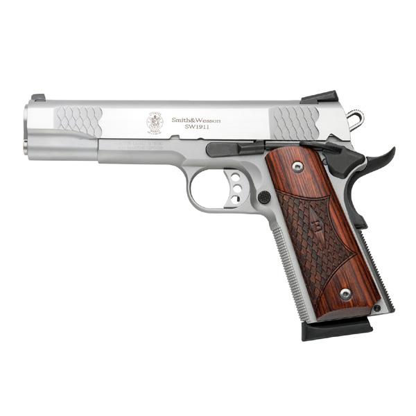 Smith & Wesson SW1911 45 ACP E 5" Barrel Stainless Steel 8 Round Semi Autom - View 2