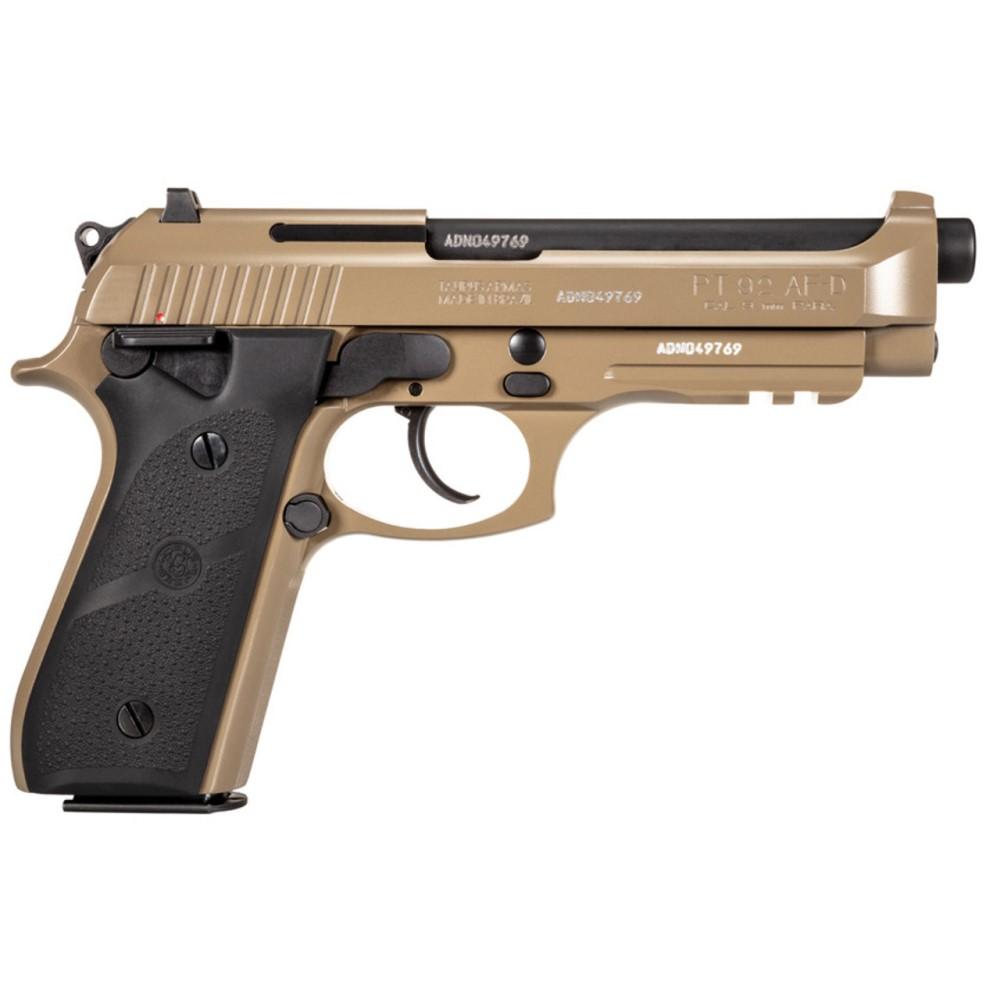 Taurus PT92 9mm Semi-Auto Pistol: 5" Barrel, FDE, Hogue Grips, 17+1 Capacity - View 2